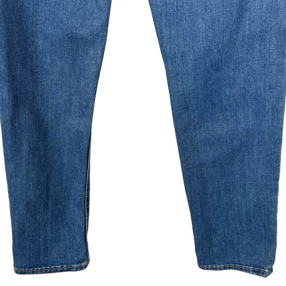 Old Navy SZ 0R Boyfriend Straight Crop Jeans Stretch Whiskered Low-Rise Blue - Picture 5 of 9